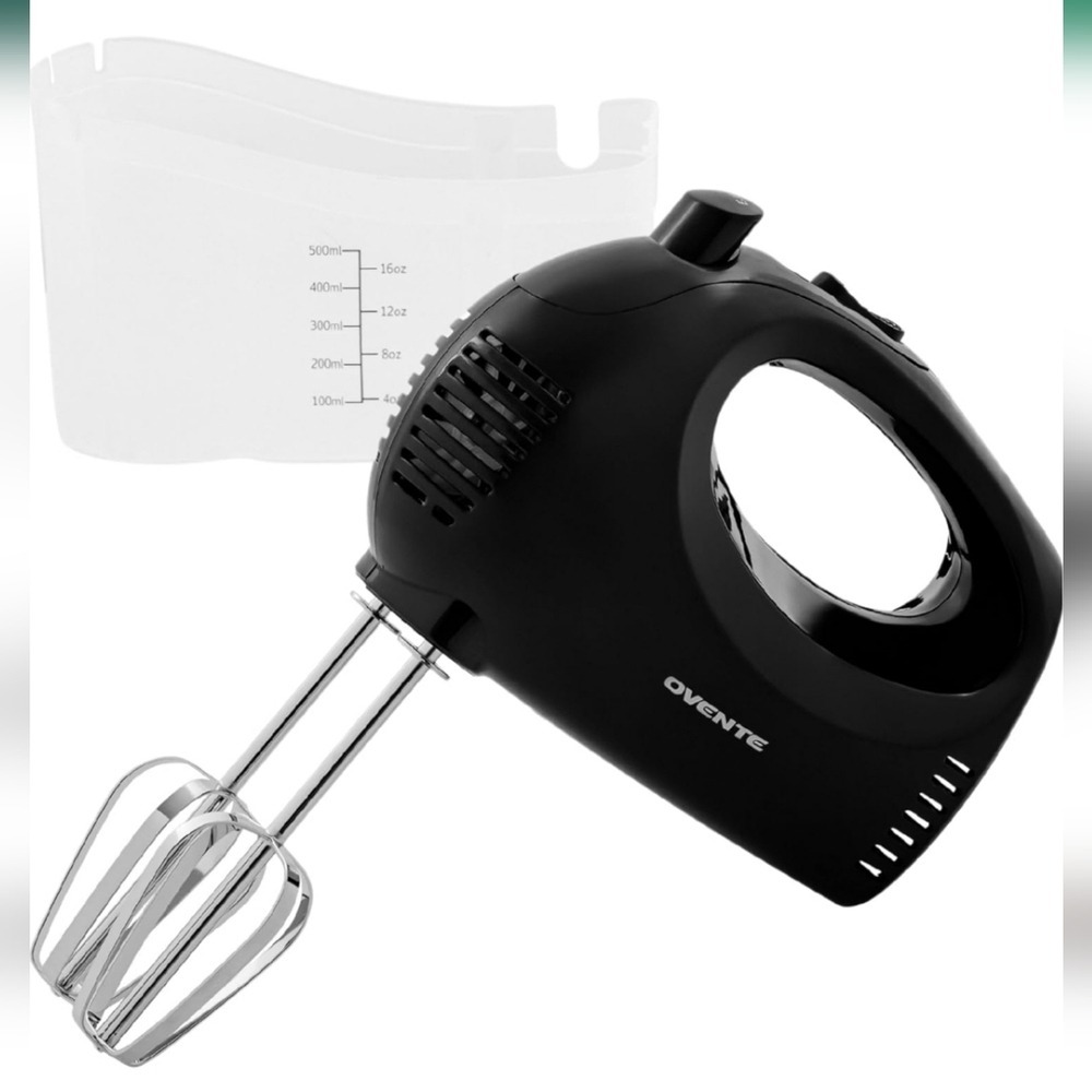 Black Electric Hand Mixer 5‎ Speed Kitchen Baking Mixer w/ Beaters Lightweight